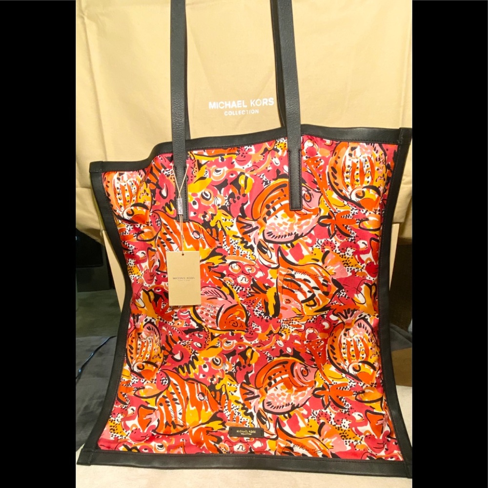 Michael Kors Collection Bag, New, Silk Twill Scarf Bag